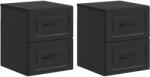 vidaXL Dulap de noapte suspendat 2 pcs Negru 34, 5 x 33 x 40 cm GartenMobel Dekor (899318)