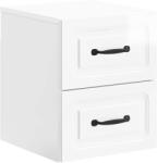 vidaXL Dulap de noapte suspendat Alb foarte lucios 34, 5 x 33 x 40 cm GartenMobel Dekor (899323)