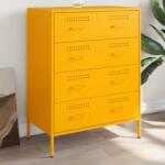 vidaXL Dulap, galben mustar, 68x39x89 cm, otel GartenMobel Dekor (842985) Comoda