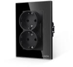 Luxion Priza Dubla cu Rama din Sticla LUXION Pentru Doza Simpla SmartElectro IntelligentHouse (LXD-M1-2110GF-B)