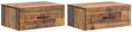vidaXL Dulap de noapte suspendat 2 pcs Lemn vechi 49 x 34, 5 x 20 cm GartenMobel Dekor (899312)