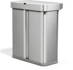simplehuman Dual Sensor érintésmentes hulladékgyűjtő (34/24) hangvezérléssel 58 l, rozsdamentes acél