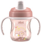 Chicco Pink Tanulópohár Fogantyúval 6 Hónapos Kortól - Önálló Ivás Tanulásához Praktikus Baba Kiegészítő