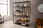 Invicta SLIM fekete fa polc 185x135 cm