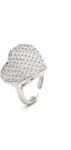 ElectraStore Inel Reglabil Argintiu Heart of Sparkles (C4845)