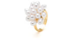 ElectraStore Inel Reglabil Auriu Flower Of Pearls (C4837)
