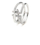 ElectraStore Inel Cu Cristale Zirconia Placat Cu Aur Alb Hermina (C4848)