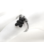 ElectraStore Inel Reglabil Argintiu Black Teddy Bear (C4833)