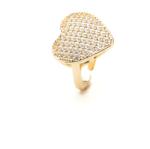 ElectraStore Inel Reglabil Auriu Heart of Sparkles (C4846)