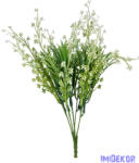  Műzöld bozontos csokor 35 cm - Fehér