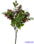  Vegyes műzöld csokor 40 cm - Bordó