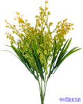  Műzöld bozontos csokor 35 cm - Sárga