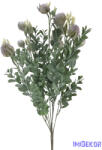  Műzöld bimbós csokor 53 cm - Lila