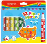 Keyroad Rostirón, filctoll készlet erős, vastag hegyű 12 db/bliszter Keyroad Jumbo Starter vegyes színek (38488) - irodaszerpiac