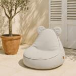 MeowBaby® Puf premium copii meowbaby outzy teddy featherfog gray , bean bag indoor outdoor cu urechi teddy pentru relaxare si joaca