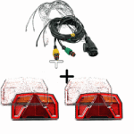 Fristom Pachet iluminare remorca FT-371 NT LED O BAJONET , triple + cablaj 12m, 13Pini (FT-371 LED + VI-120-100)