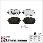 ZIMMERMANN set placute frana, frana disc ZIMMERMANN rd: z 26592.990. 1 (26592.990.1)