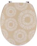  Capac Toaletă 45 Cm Mdf Prinderi Inox - Design Spirale - Crem | Capace Wc (4110785)