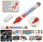  Set 12 markere vopsea rosii pe baza de ulei, impermeabile, uscare rapida (DISPK40)