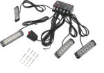  Set 4 lampi LED stroboscopice galbene 24W, 12-24V, cu unitate de control (BK79855)