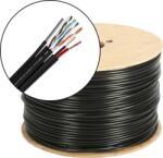 TSY Cablu FTP autoportant cu alimentare 2x1.5, cat 5E, CUPRU 100%, 305m, negru TSY-FTP5E+2x1.50-MESS (TSY-FTP5E+2x1.50-MESS) - proton