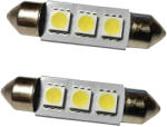HD Izzó 12V/3W SMD LED 10x39mm szofita fehér 2db LA-512