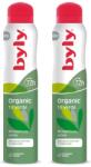 Byly Set Deodorant spray Byly Organic protectie 72H cu menta si ceai verde organic, 200 ml