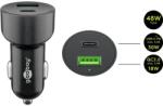 Goobay Autós gyorstöltő 48W USB-A USB-C fekete 90FC21 (90FC21)