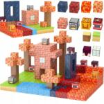  Mágneses Építőkockák 100 Db-os Gyerekeknek (KLOCKI MAGNETYCZNE MINECRAFT 220SZT 2FIGURKI-)