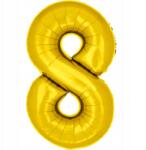 PartyBee Fólia lufi 8-as szám, arany 40cm Születésnapi szám