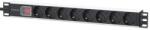 INTELLINET PDU 8x SCHUKO 19" 1U 2m negru 715126 (715126)