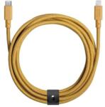 Native Union Cablu USB C - Lightning, Native Union, 3m, acoperire textila, Galben BELT-CL-KFT-3-NP (BELT-CL-KFT-3-NP)
