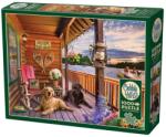 Cobble Hill Puzzle Cobble Hill cu 1000 de piese - Casă lângă lac (40152) Puzzle