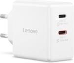 Lenovo Dual USB-C 65W GaN Charger (G0A6065WEU) hálózati töltő adapter, Fehér színben (G0A6065WEU)