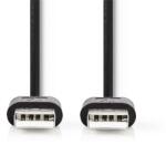 Nedis CCGL60001BK20 Кабел USB A мъжки към USB A мъжки, USB2.0, дължина: 2 м (CCGL60001BK20)