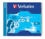 Verbatim CD-R диск, 700MB, 80min, 16x, 1 бр. , нормален калъф, VERBATIM "Live it! " 43365 (43365)