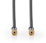 Nedis CSTB41000GY50 Коаксиален кабел с конектор F, 75 Ohm, 90 dB, четворно екраниран, първокласен дизайн, 5 m (CSTB41000GY50)