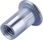 Fortum гайка за нитове klt. 50 бр. , M4, POP-NUT, поцинкована стомана, кръгла, отворена, с плосък ръб, назъбена FORTUM