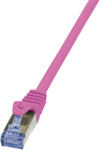 LogiLink Пач кабел PrimeLine, Cat. 6A, S/FTP, розов, 0, 25 м