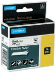 DYMO Етикетираща лента за машини, гъвкава ID, 12 мм x 3, 5 м, DYMO "Rhino", бяло-черна 18488 (18488)