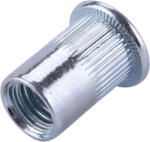 Fortum гайка за нитове klt. 20 бр. , M10, POP-NUT, поцинкована стомана, кръгла, отворена, с плосък ръб, назъбена FORTUM