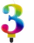 Godan Свещ за рожден ден Rainbow, 8 см - 3