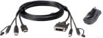 ATEN hdmi към dvi-d комплект защитен kvm кабел 1, 8 м черен кабел 2l-7d02dhx2 (2l-7d02dhx2)