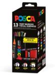 uni Комплект декоративни маркери, Posca с метална кутия, UNI "Posca", 13 различни цвята