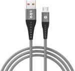 S-Link Кабел S-Link - SL-STM60M (3A, 12W, бързо зареждане, MicroUSB, 100cm кабел за данни+зареждане, сив) 37187 (37187)