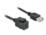 Delock Модул Delock Keystone, USB 2.0 C гнездо USB 2.0 A гнездо с кабел