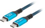 Lanberg USB-C (M/M) 4.0 кабел 0, 5 м, 240W 8K 60 Hz, черно-син CA-CMCM-44CU-0005-BK (CA-CMCM-44CU-0005-BK)
