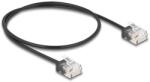 Delock RJ45 мрежов кабел Cat. 6 UTP ултра тънък 0, 5 м, черен