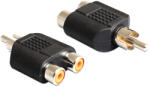 Delock 2 x RCA женски 1 x RCA мъжки адаптер