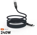 FIXED Кабел с магнитна оплетка usb-c/usb-c, 1, 2 м usb2.0 240w Сив fixdbm-cc12-gr (fixdbm-cc12-gr)
